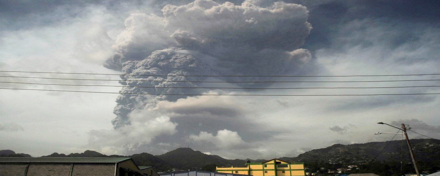 La Soufriere Volcano Erupts