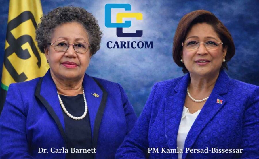 Carla Bennett and Persad-Bissessar