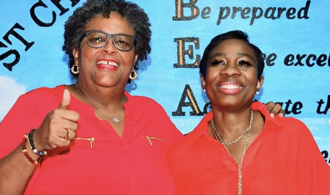 Shontal Munroe Knight and Mia Mottley